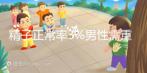 精子正常率3%男性需重視，嚴重程度可致不育