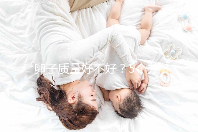 卵子質量好不好？5個辦法就能知道